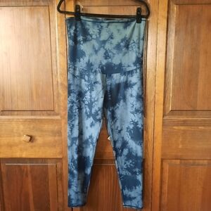 Threads 4 Thought ReActive navy blue gray tie dye maternity leggings size large